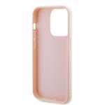Karl Lagerfeld 3D gumový zadný kryt s trblietavým logom Karl pre iPhone 15 Pro Max Pink