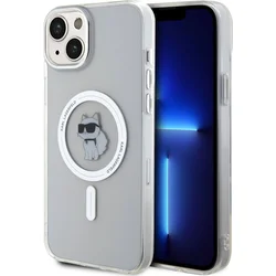 Karl Lagerfeld IML Choupette MagSafe Zadní Kryt pro iPhone 15 Plus Transparent