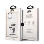 Karl Lagerfeld IML Glitter Karl and Choupette NFT Zadní Kryt pro iPhone 11 Transparent