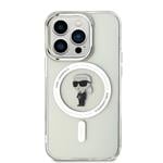 Karl Lagerfeld IML Ikonik MagSafe Zadní Kryt pro iPhone 15 Pro Transparent
