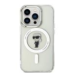 Karl Lagerfeld IML Ikonik MagSafe Zadný kryt pre iPhone 15 Pro Transparent