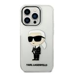 Karl Lagerfeld IML Ikonik NFT Zadný kryt pre iPhone 14 Pro Transparent