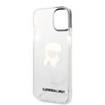 Karl Lagerfeld IML Ikonik NFT Zadný kryt pre iPhone 14 Transparent