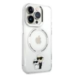 Karl Lagerfeld IML Karl and Choupette NFT MagSafe zadný kryt pre iPhone 13 Pro Transparent