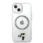 Karl Lagerfeld IML Karl and Choupette NFT MagSafe zadný kryt pre iPhone 13 Transparent