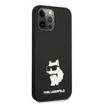 Karl Lagerfeld Liquid Silicone Choupette NFT Zadní Kryt pro iPhone 13 Pro Max Black