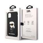 Karl Lagerfeld Liquid Silicone Ikonik NFT Zadní Kryt pro iPhone 11 Black