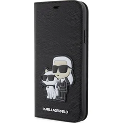 Karl Lagerfeld PU Saffiano Karl and Choupette NFT Book Case pre iPhone 11 Black