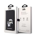 Karl Lagerfeld PU Saffiano Karl and Choupette NFT Book Case pre iPhone 13 Pro Black