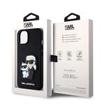 Karl Lagerfeld PU Saffiano Karl and Choupette NFT zadný kryt pre iPhone 13 Black