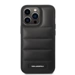 Karl Lagerfeld Quilted Puffy Metal Logo Zadní Kryt pro iPhone 14 Pro Black