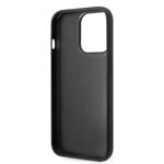 Karl Lagerfeld Quilted Puffy Metal Logo Zadný kryt pre iPhone 15 Pro Black