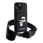 Karl Lagerfeld Saffiano Crossbody Karl and Choupette NFT Kryt pro iPhone 14 Black