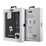 Karl Lagerfeld Saffiano Crossbody Metal Ikonik Zadný kryt pre iPhone 15 Pro Max Black