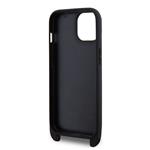 Karl Lagerfeld Saffiano Crossbody Metal Karl and Choupette Zadný kryt pre iPhone 15 Black