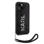 Karl Lagerfeld Sequins Reversible Zadní Kryt pro iPhone 13 Black/Silver