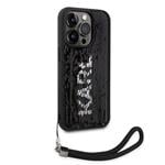 Karl Lagerfeld Sequins Reversible Zadní Kryt pro iPhone 13 Pro Max Black/Silver