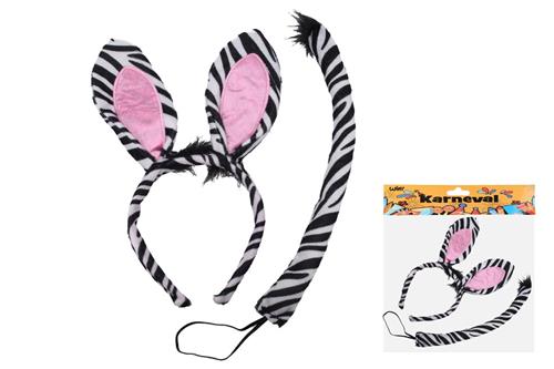 Karnevalový set W026114 - čelenka zebra
