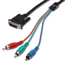 KB DVI-I propojovací kabel DVI(24+5)-3xRCA MM 3m