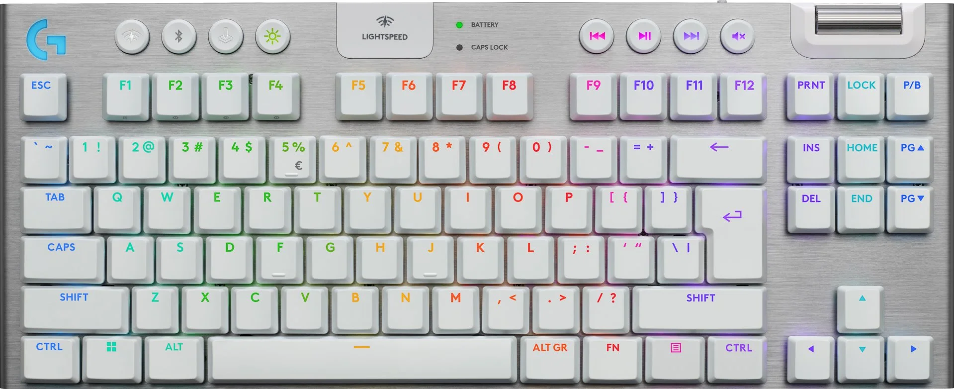 KBC Logitech klávesnice Tactile - G915 TKL X - US INTL, bílá, bezdrátová