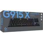 KBC Logitech klávesnice Tactile - G915 TKL X - US INTL, černá, bezdrátová