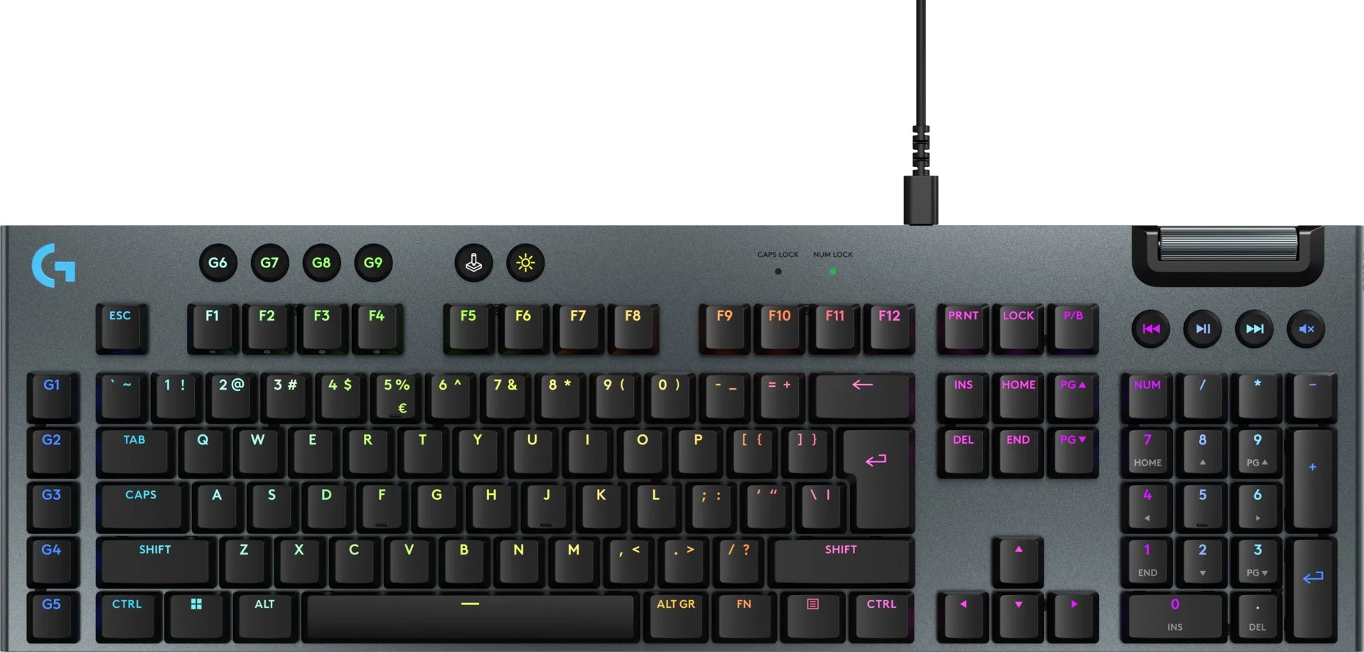 KBC Logitech klávesnice Tactile - G915 X - US INTL, černá, drátová