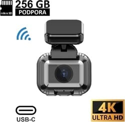 Keetec DC700 4K autokamera s WiFi, GPS, 2-palcovým IPS dotykovým displejom a USB-C