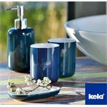 KELA Dávkovač mydla ISABELLA keramický 400 ml, modrý
