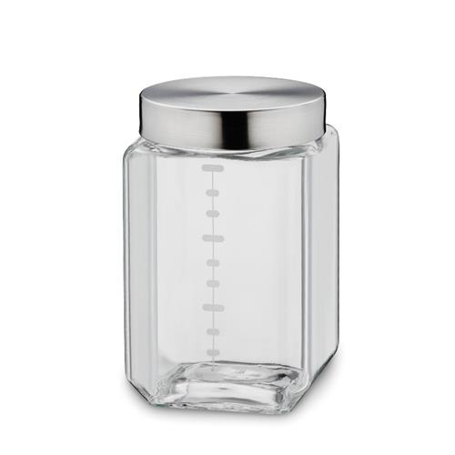KELA Skleněná dóza s nerez víkem ISA, 1,5 l