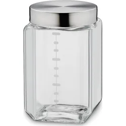 KELA Skleněná dóza s nerez víkem ISA, 1,5 l