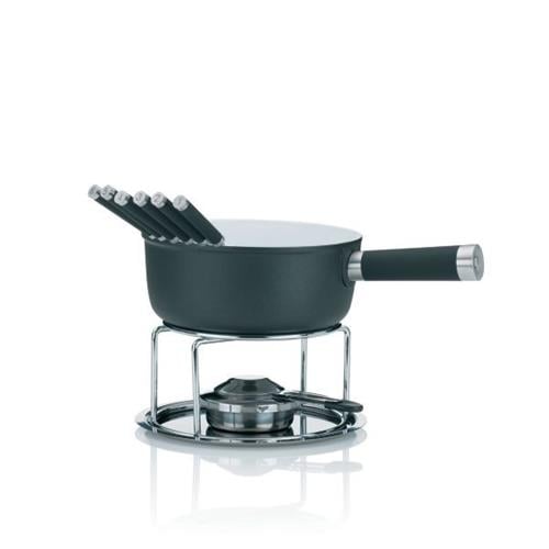 KELA Syrové fondue LANCY keramické, sivé, 1 l