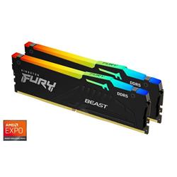 Kingston Fury Beast DDR5 64GB 6000MHz CL36, RGB chladič (Kit 2x32GB), AMD EXPO