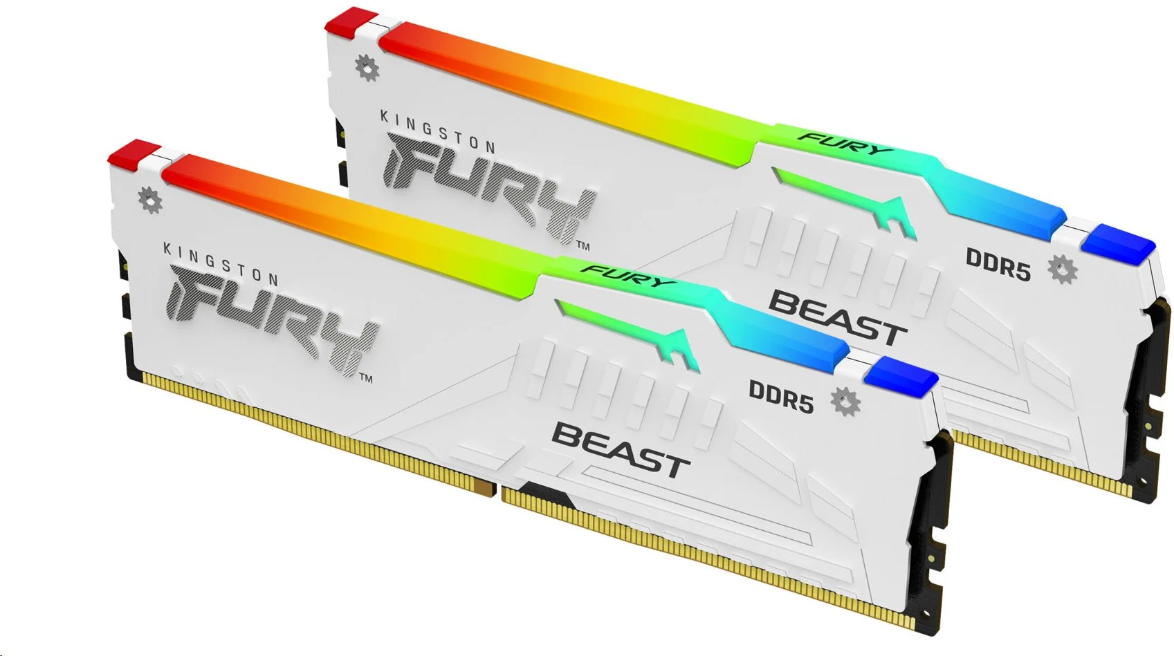 Kingston FURY™ Beast DDR5 RGB 32GB 5600MHz, XMP, biela (sada 2x 16GB)