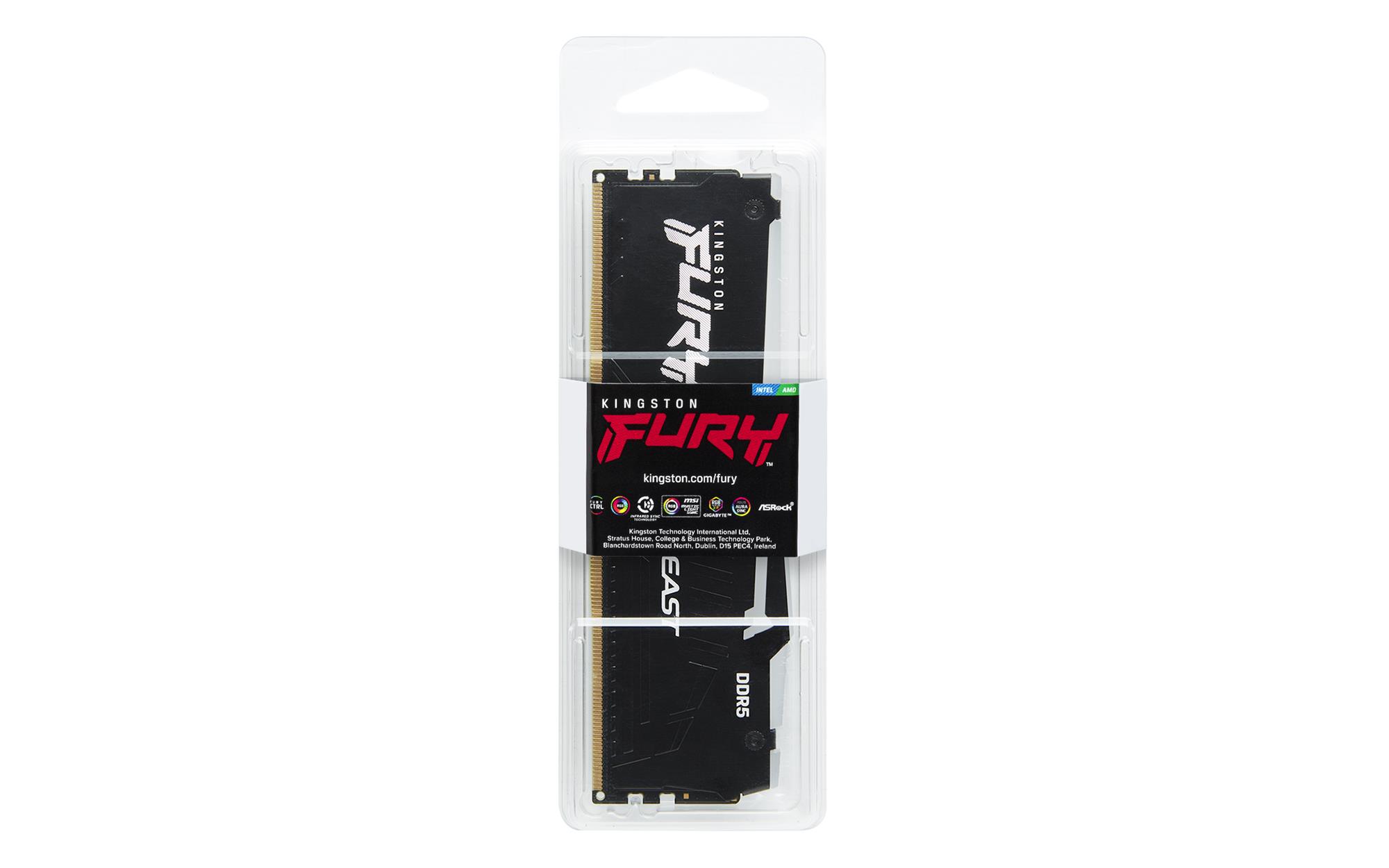 Kingston Fury Beast DIMM DDR5 16GB 5200MHz RGB, AMD EXPO