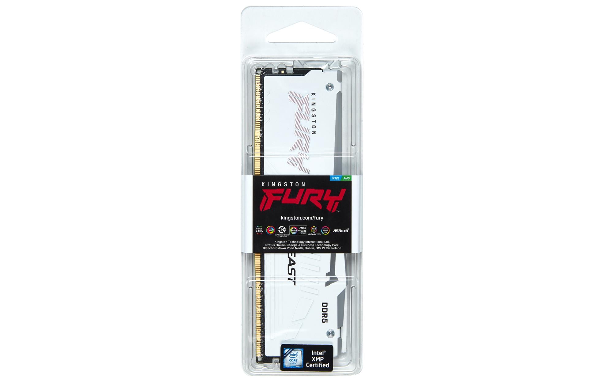 Kingston Fury Beast White DDR5 16GB 6000MHz CL30 RGB chladič AMD EXPO