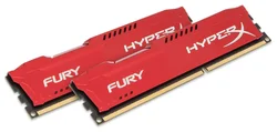 Kingston HyperX Fury 16GB (Kit 2x8GB) 1866MHz DDR3 CL10 Red Series, červerný chladič