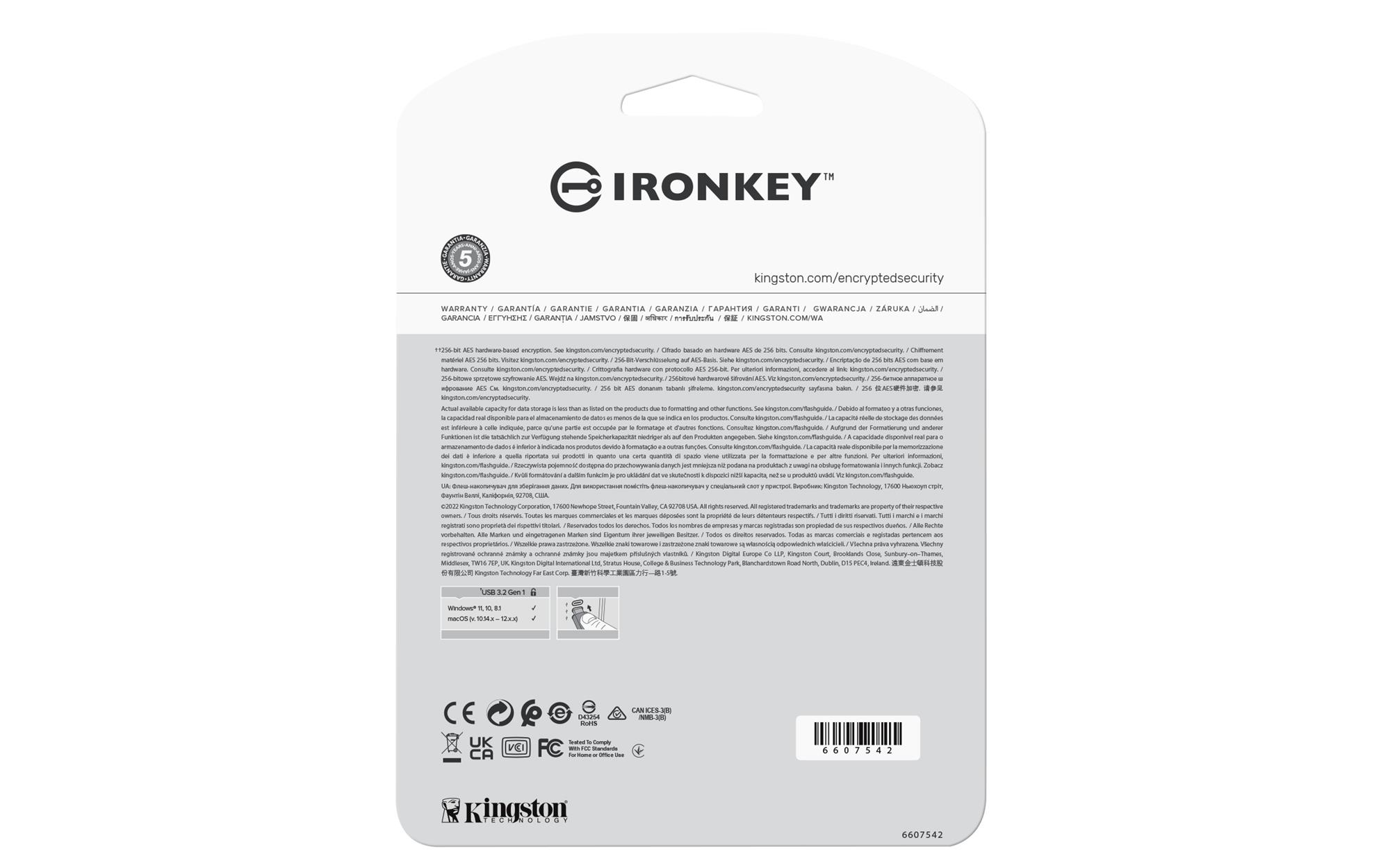 Kingston IronKey Vault Privacy 50 8GB USB 3.2