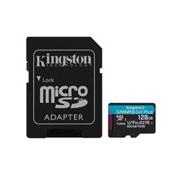 KINGSTON microSDXC 128GB Canvas Go Plus + SD adaptér