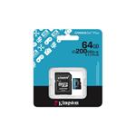 KINGSTON microSDXC 64GB Canvas Go Plus + SD adaptér