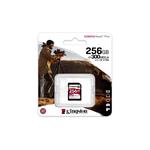 KINGSTON SDXC 256GB Canvas React Plus UHS-II V90 (čtení/zápis: 300/260MB/s)
