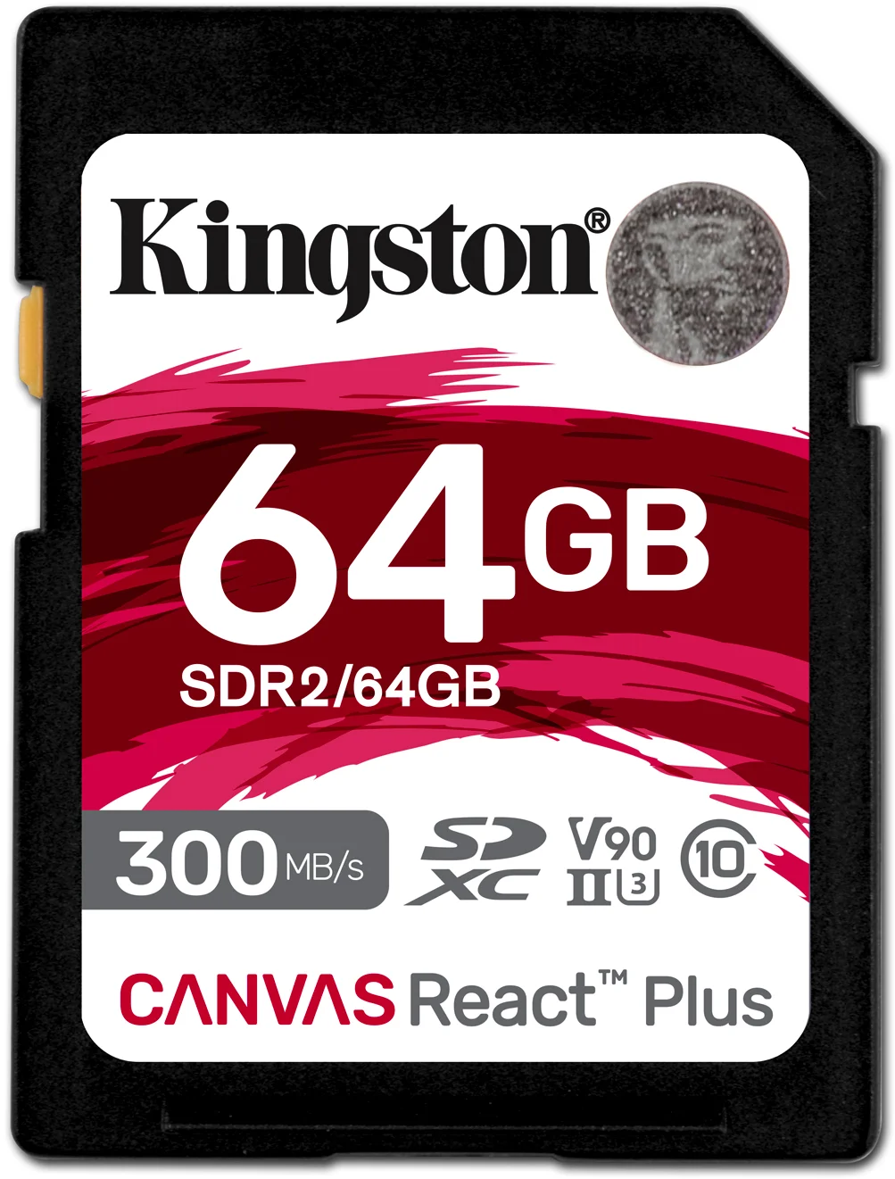 KINGSTON SDXC 64GB Canvas React Plus UHS-II V90 (čtení/zápis: 300/260MB/s)