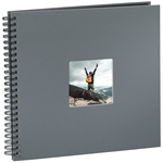 Klasický špirálový album Hama FINE ART 36x32 cm, 50 strán, sivý