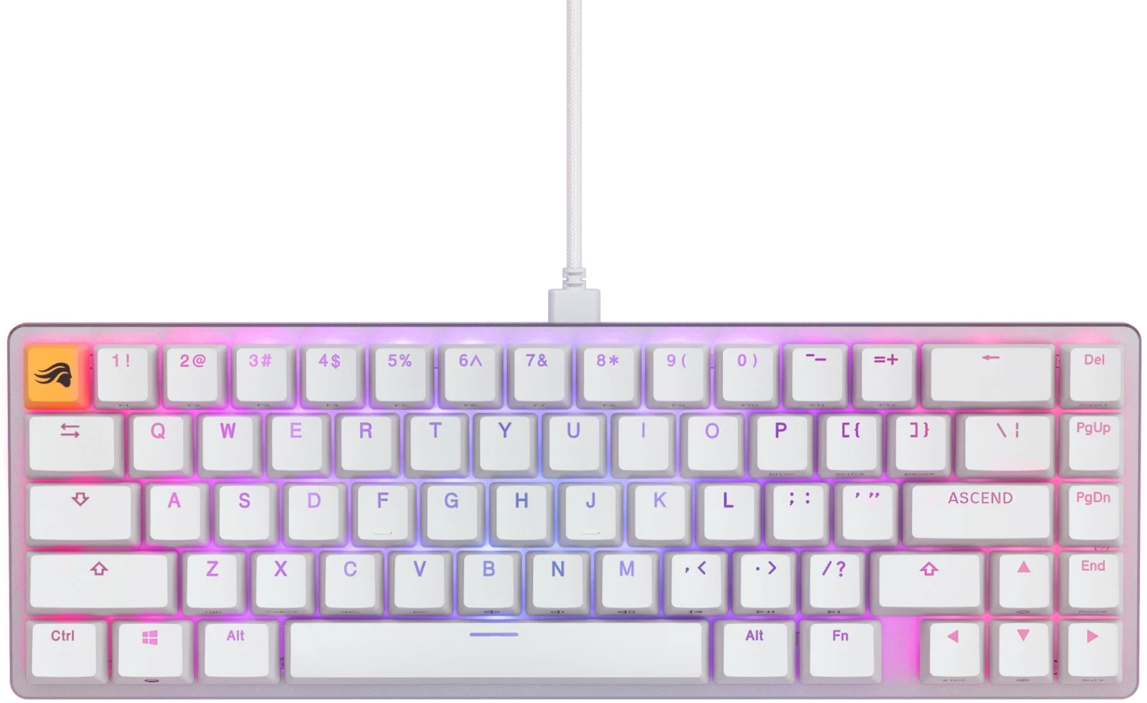 Klávesnica Glorious GMMK 2 - Fox Switches, US-Layout, biela