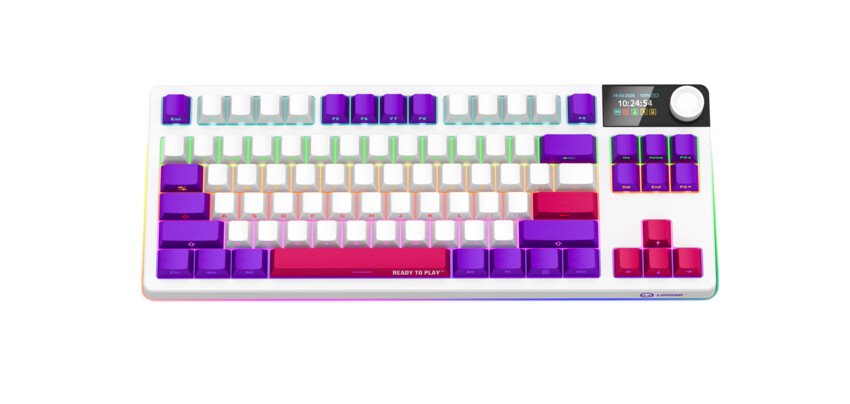 Klávesnica LORGAR KBP70TKLW, mechanická TKL, 75%, bezdrôtová herná, biela, CS