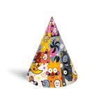 Klobouček karnevalový 6ks 16cm papírový mix č.4