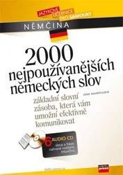 Kniha 2000 nejpoužívanějších německých slov + 6 AUDIO CD
