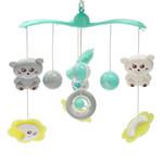 Kolotoč Baby Mix nad postieľkou so svetelným projektorom mätová