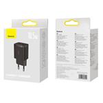 Kompaktná nabíjačka Baseus 2U 10,5 W čierna