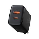 Kompaktný rýchlonabíjací adaptér Baseus USB-A + Type-C 20W EU, čierny