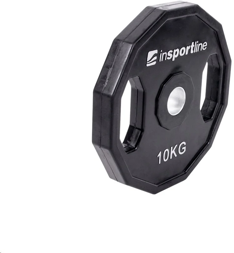 Kotouč inSPORTline 10kg, pogumovaný Ruberton pro 30mm tyč